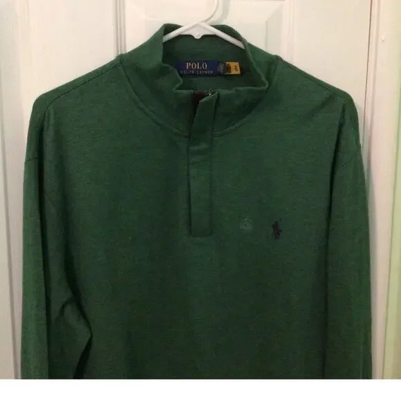 Polo Ralph Lauren Green pullover Green NWT Quarter Zip - Picture 3 of 5